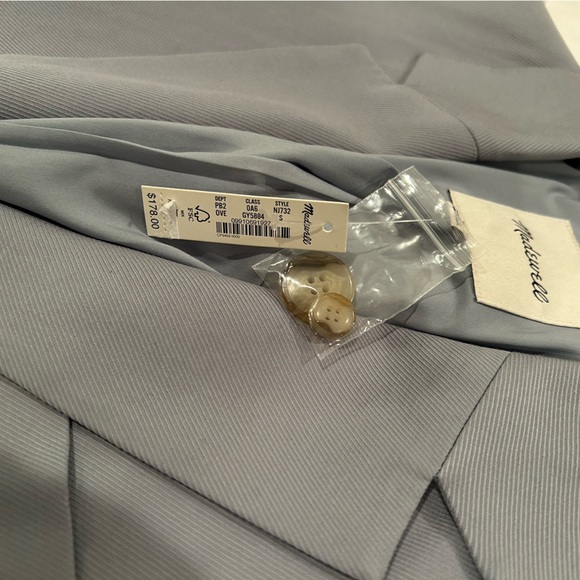 NWT Madewell oversized blazer in blue-grey size small - Picture 5 of 6